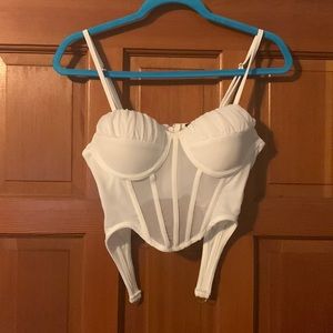 White Corset Top Small